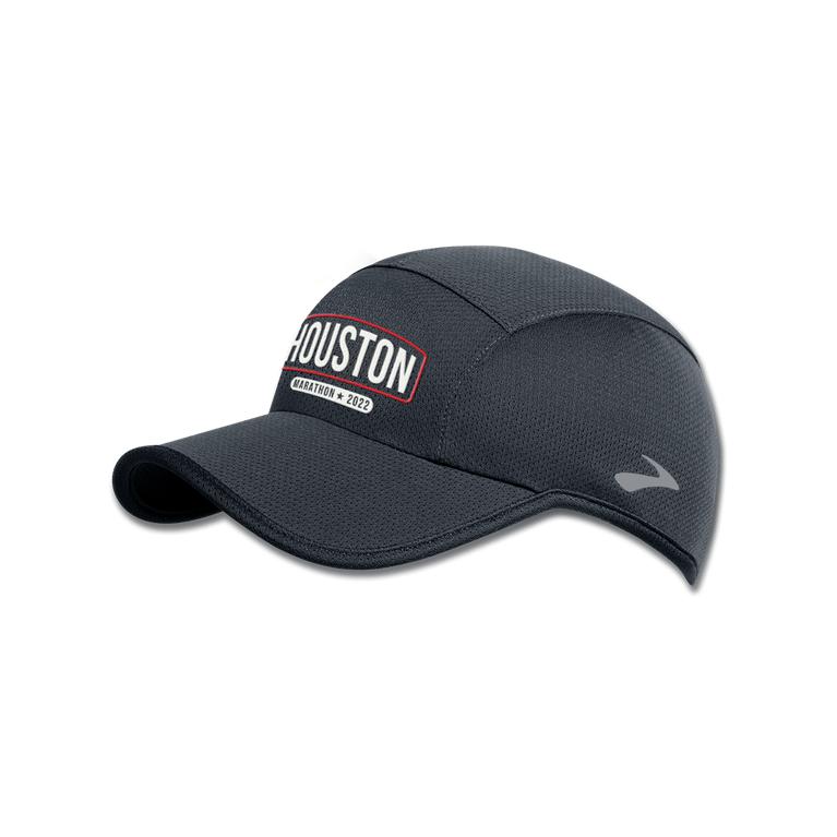 Brooks Houston22 Tempo - Womens Running Hat - Asphalt/Darkgey/26.2 Houston (70418OLHM)